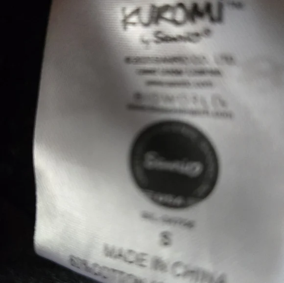 Black Kuromi Hoodie with Pink Lettering size small - Picture 3 of 4